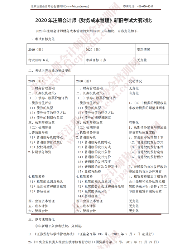 2020年注冊會計師《財務成本管理》新舊大綱對比.png